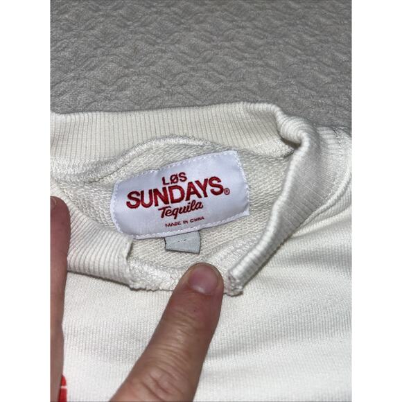 Los Sundays Tequila Crop Top Long Sleeve Sweatshirt Streetwear Size XS Graphic - Picture 6 of 8